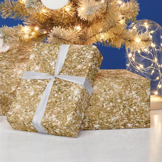 Papier Cadeau Parties scintillant Gold Glitz (Vacances)