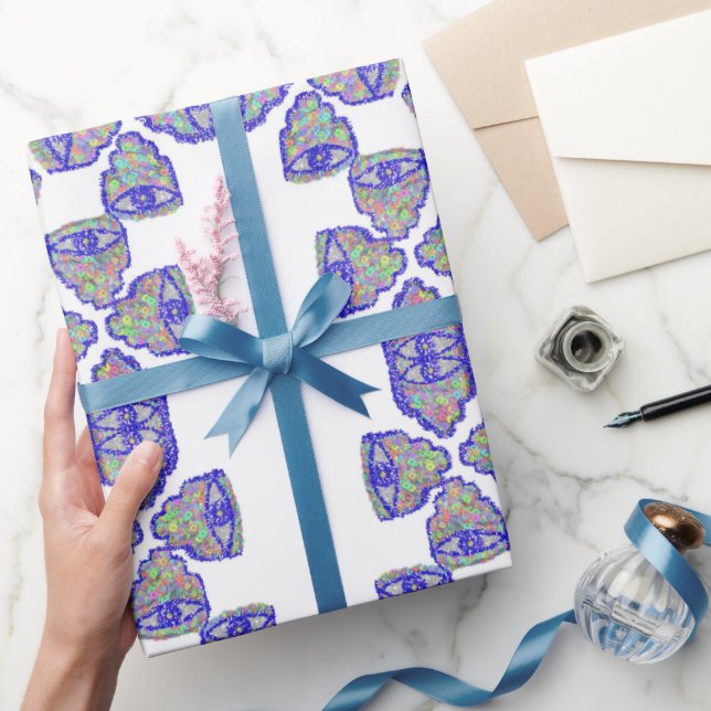 Papier Cadeau Parties scintillant hamsa ח מ ס papier d'emballage (Cadeaux)