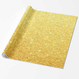 Papier Cadeau Parties scintillant moderne élégante en or métalli