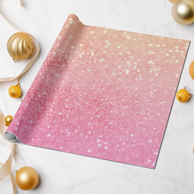 Papier Cadeau Parties scintillant Ombre Rose Peach Toutes les oc (Créateur téléchargé)