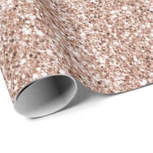 Papier Cadeau Parties scintillant Peach Rose Gold Luxe 