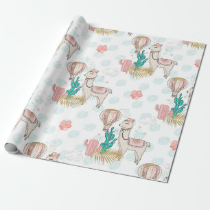 Papier Cadeau Parties scintillant rose et or Désert Steampunk Ll