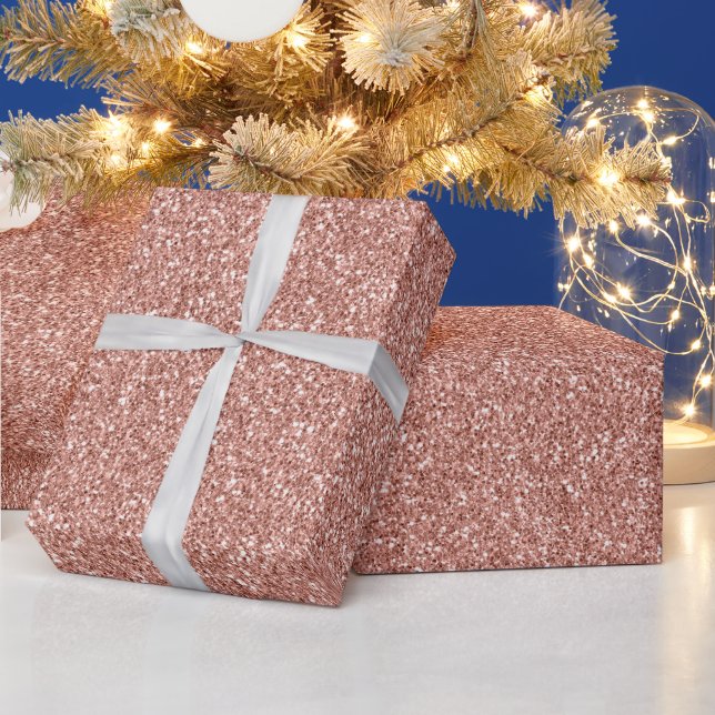 Papier Cadeau Parties scintillant rose Gold Sparkle (Vacances)