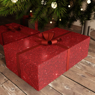 Papier Cadeau Parties scintillant rouge Shimmer brillant Noël