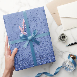 Papier Cadeau Parties scintillant Royal Blue Faux