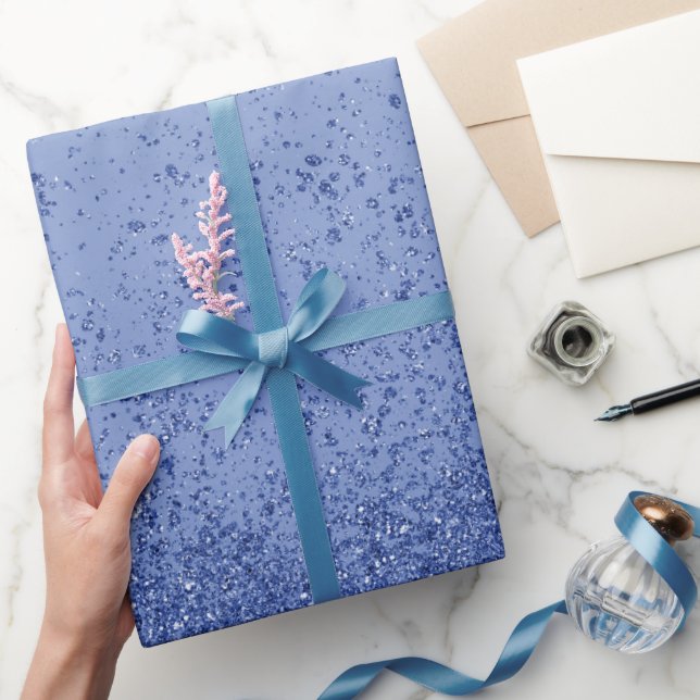 Papier Cadeau Parties scintillant Royal Blue Faux (Cadeaux)