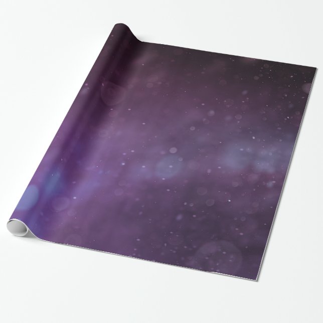 Papier Cadeau Parties scintillant violette Confetti Faux Foil (Déroulé)