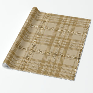 Papier Cadeau Parties scintillantes antiques Plaid-01 d'or