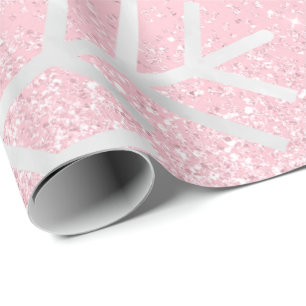 Papier Cadeau Parties scintillantes d'étincelle de rose de