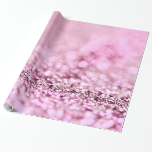 Papier Cadeau Parties scintillantes d'or de rose de rose de