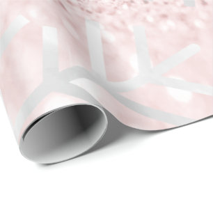 Papier Cadeau Parties scintillantes en pastel de rose de