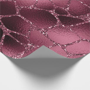 Papier Cadeau Parties scintillantes noires animales Bourgogne de