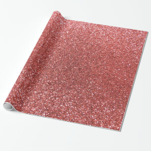 Papier Cadeau Parties scintillantes roses de corail