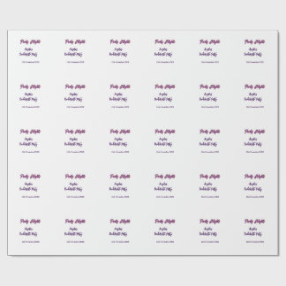 Papier Cadeau Party nights bachelorette party name date purple