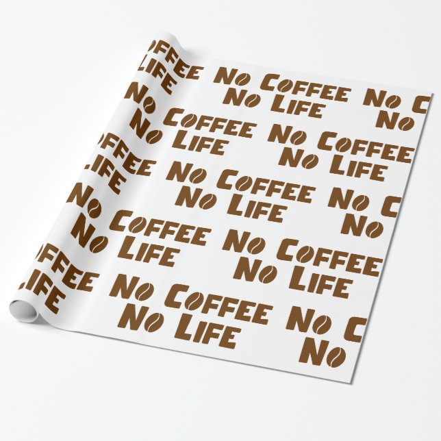 Papier Cadeau Pas de café Pas de vie (Déroulé)