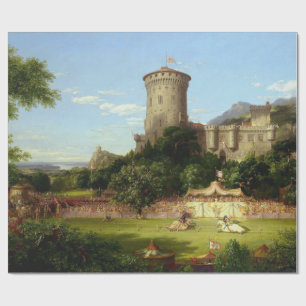 Papier Cadeau Passé glorieux (Château Médiéval et Chevaliers Jou