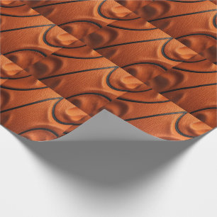 Papier Cadeau Passion Granulée – Macro Texture de Basketball