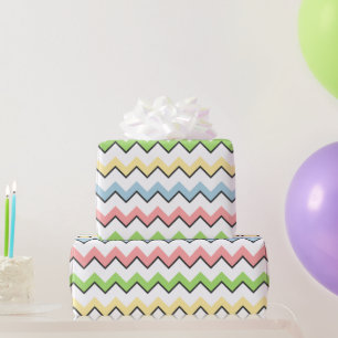 Papier Cadeau Pastel Chevron-Drop Shadow par Shirley Taylor