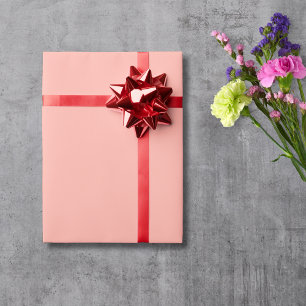 Papier Cadeau Pastel Coral Reef couleur unie   Classic Elegant