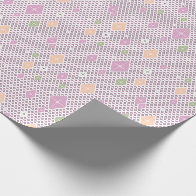 Papier Cadeau Pastel Crystal Star Pattern (Coin)