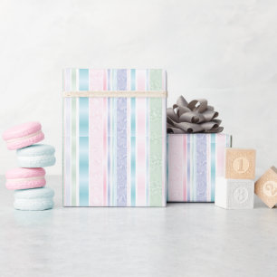 Papier Cadeau Pastel Damask et Stried Design
