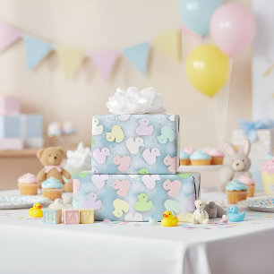 Papier Cadeau Pastel Ducks - Lait Bain