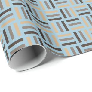 Papier Cadeau Pastel Earth Tones Motif géométrique moderne