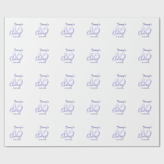 Papier Cadeau Pastel félicite 30ème anniversaire violet élégant 