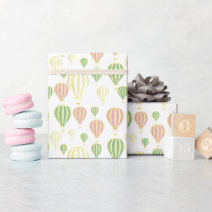 Papier Cadeau Pastel Gold Hot Air Ballote Cute