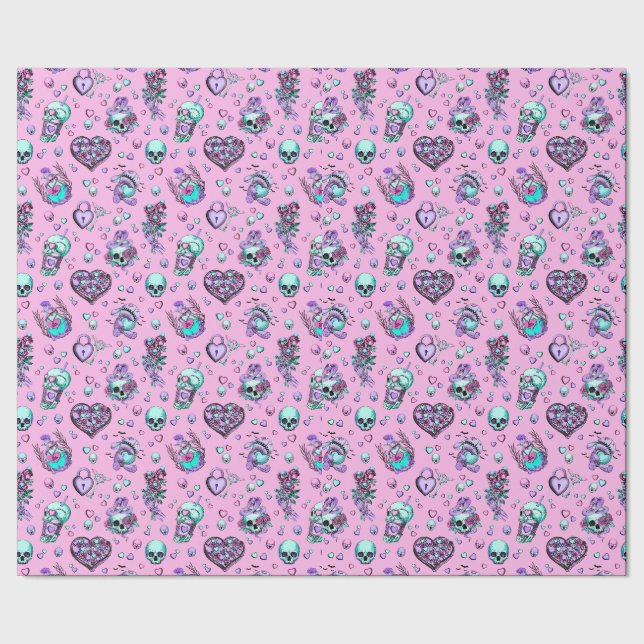 Papier Cadeau Pastel Goth Saint Valentin Cadeau (Couture)