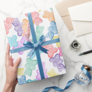Papier Cadeau Pastel Gummy Bears Party Enveloppement papier