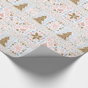 Papier Cadeau Pastel Joli cadeau de Noël Papier enveloppant