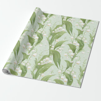 Papier Cadeau Pastel Lily de la Vallée Flore de printemps