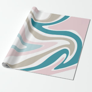 Papier Cadeau Pastel Marble Peinture Swirl
