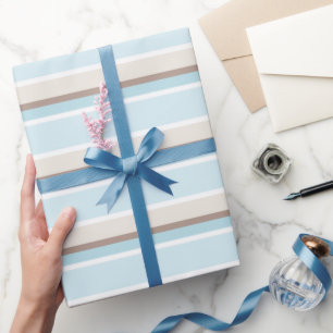 Papier Cadeau Pastel Océan Bleu Beige Brown Blanc Gratuit Motif
