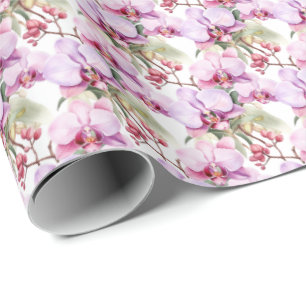 Papier Cadeau Pastel Orchids