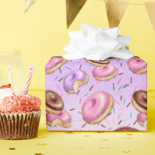 Papier Cadeau Pastel Party Sweets Donuts Anniversaire