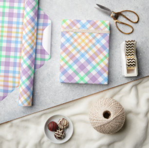 Papier Cadeau Pastel Plaid