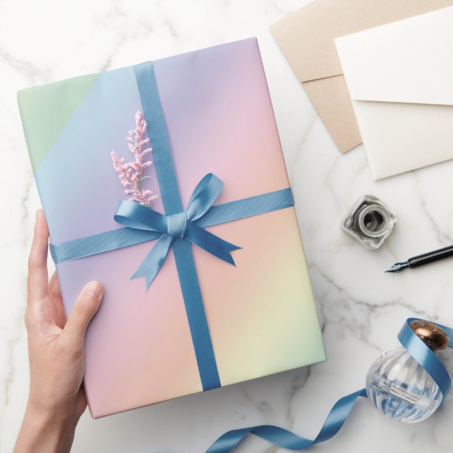 Papier Cadeau Pastel Rainbow Design (Cadeaux)