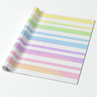 Papier Cadeau Pastel Rainbow Stripes Blur Art Design Abstrait