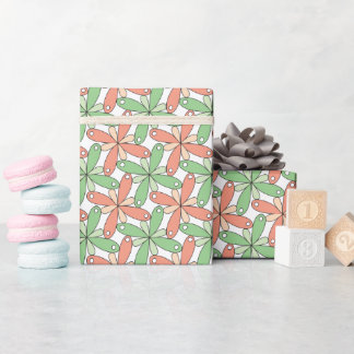 Papier Cadeau Pastels à la crème glacée à motifs floraux playful