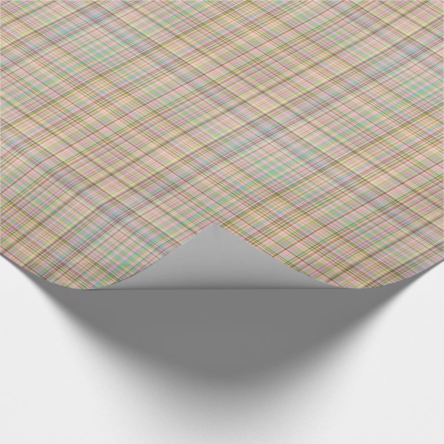 Papier Cadeau Pastels au chocolat Plaid Papier d'enveloppement d (Coin)