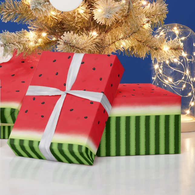 Papier Cadeau Pastèque à croûte (2) (Vacances)