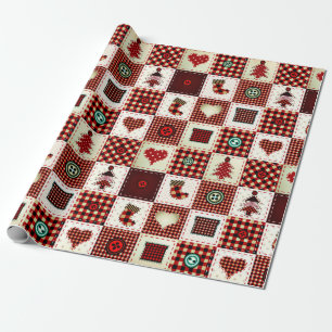 Papier Cadeau patchwork coloré