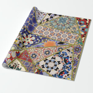 Papier Cadeau patchwork de carreaux d'origine espagnole Abstrait