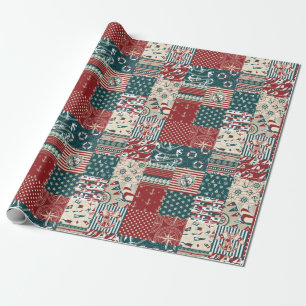 Papier Cadeau Patchwork nautique