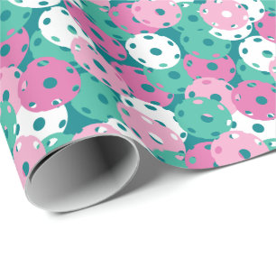 Papier Cadeau Pâtelier rose pastel et vert menthe