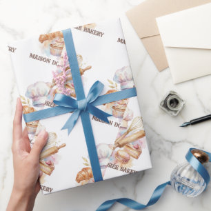 Papier Cadeau Pâtissier Boulangerie Magasin Gâteaux Sucreries Gâ