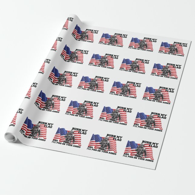 Papier Cadeau Patriote américain (Déroulé)