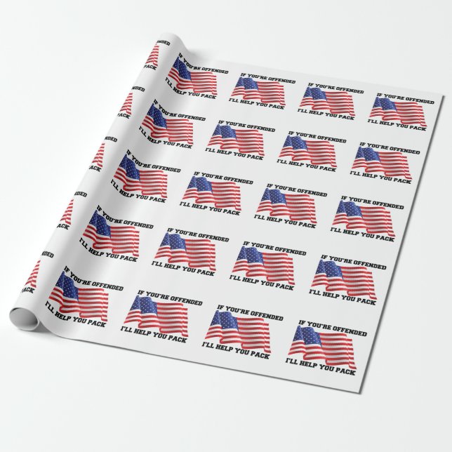 Papier Cadeau patriote américain (Déroulé)